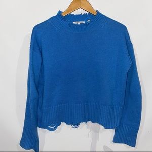 Helmet lane distressed wool sweater